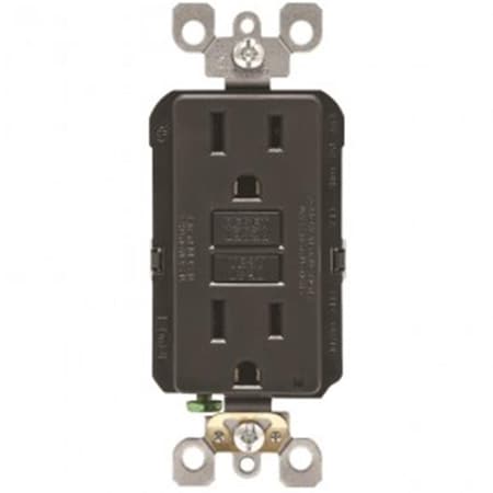 Gorgeousglow Mfg R04-GFNT1-0KE Outlet Gfci St 15A & 125V Black GO15576